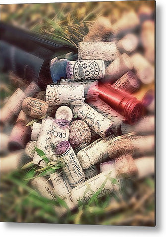 Corks and Bottle Metal Print