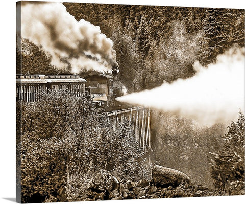 Blowing Steam, Durango-Silverton Railroad, Colorado Canvas