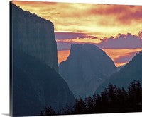 El Capitan and Half Dome Yosemite Canvas