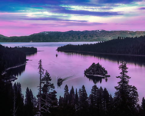 Emerald Bay Afterglow, Lake Tahoe, California Metal Print