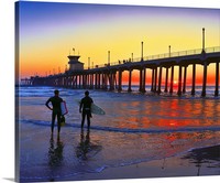 Surf City USA, Huntington Beach Pier, CA Canvas
