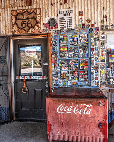 Coca Cola and Route 66, Hackberry, AZ Metal Print
