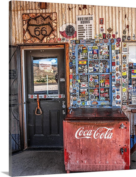 Coca Cola and Route 66, Hackberry, AZ Canvas