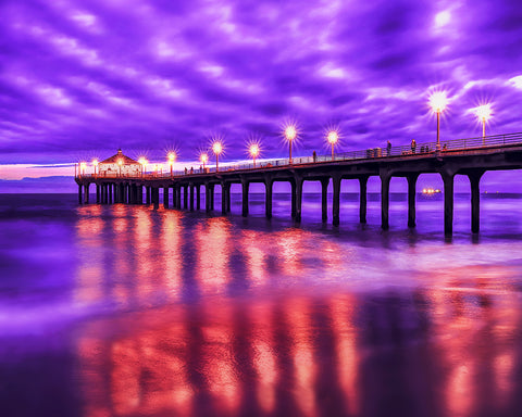 Manhattan Beach Pier Sunset, California