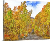 Autumn Color and Deer Run, Eastern Sierras, California Canvas