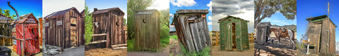 Outhouses Color Skinny Collection Metal Print