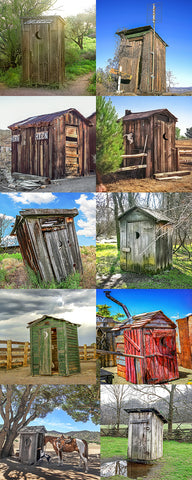 Outhouse Vertical Color Collection Metal Print