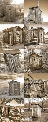 Outhouse Vertical Sepia Collection Standard Art Print