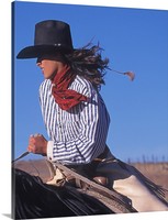 Determined Cowgirl Canvas