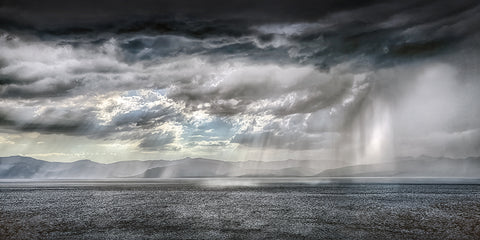 Rays Over the Lake Panoramic, Lake Tahoe, California/Nevada Standard Art Print