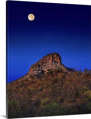 Thumb Butte Full Moon, Prescott, Arizona Canvas
