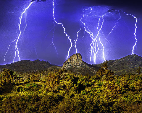 Thumb Butte Lightning, Prescott, Arizona