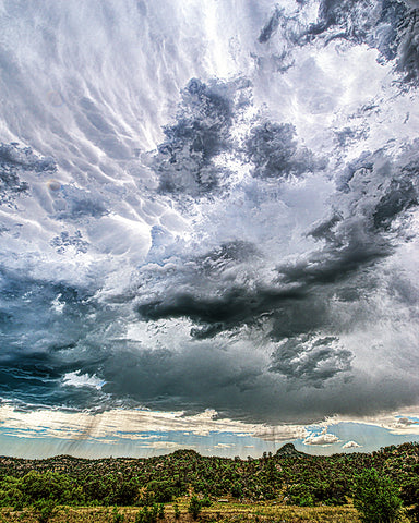 Thumb Butte Summer Storm, Prescott, Arizona Metal Print
