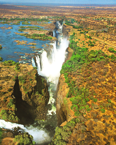 Victoria Falls, Zimbabwe/Zambia Aerial Standard Art Print