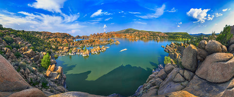Watson Lake Panoramic, Prescott, Arizona Metal Print