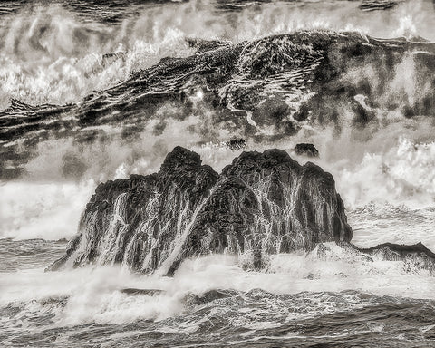 Wave Crash, California Coast Metal Print