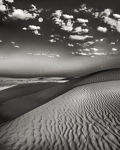 White Sands Under Full Moon Sepia, White Sands National Park, New Mexico