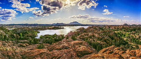 Willow Lake and Granite Mountain Panoramic, Prescott, Arizona
