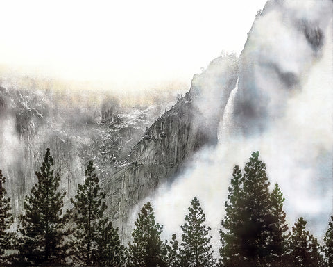 Yosemite Falls Winter, Yosemite National Park Metal Print